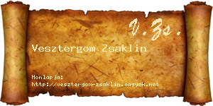 Vesztergom Zsaklin névjegykártya